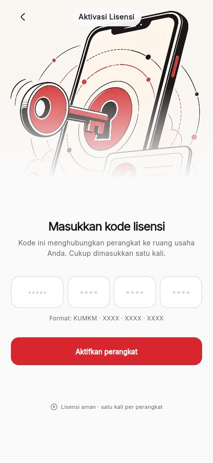 Aktivasi lisensi Kasora Mobile