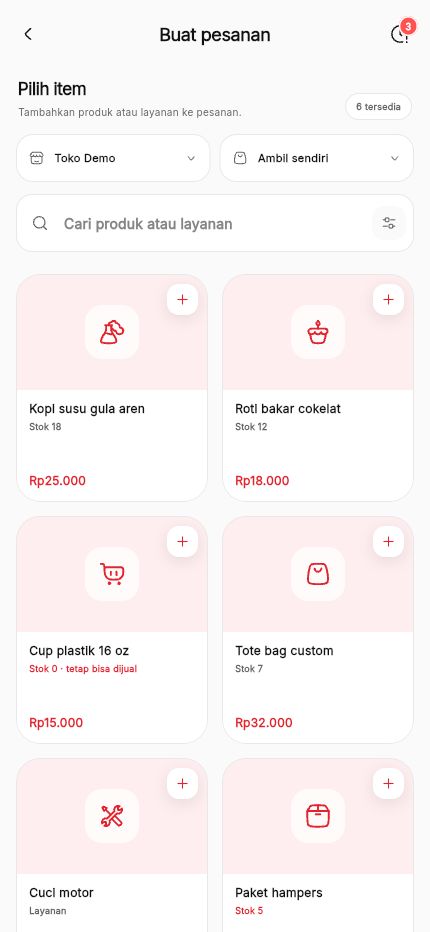 Pesanan Mobile